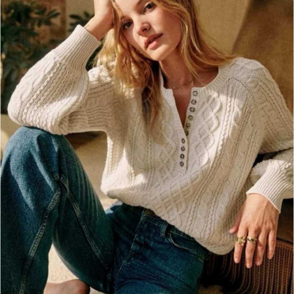 Sezane Ivory Bree Jumper